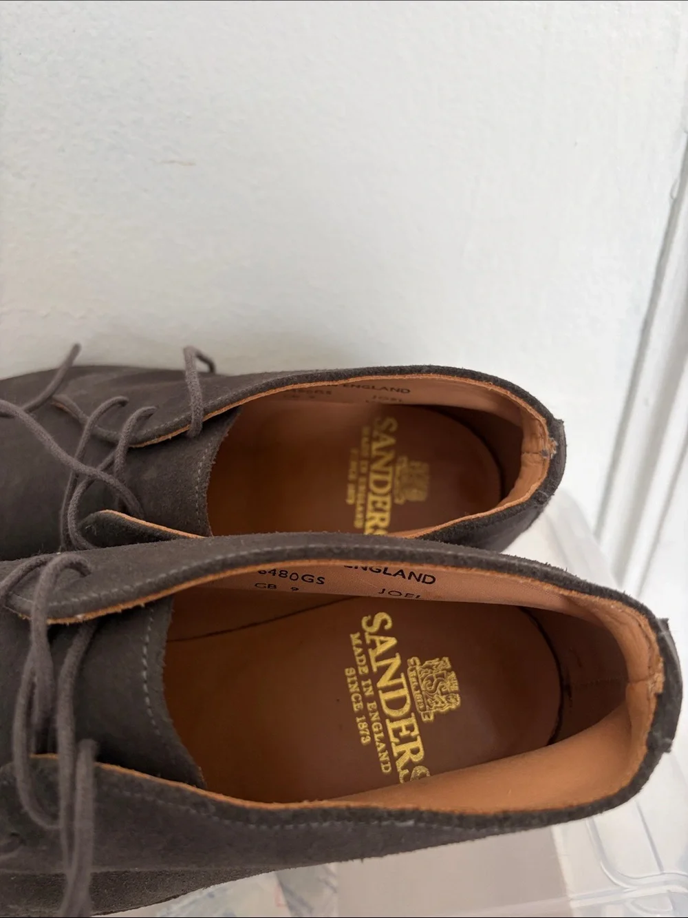 Gray Suede  Sanders Joel Ankle Boots